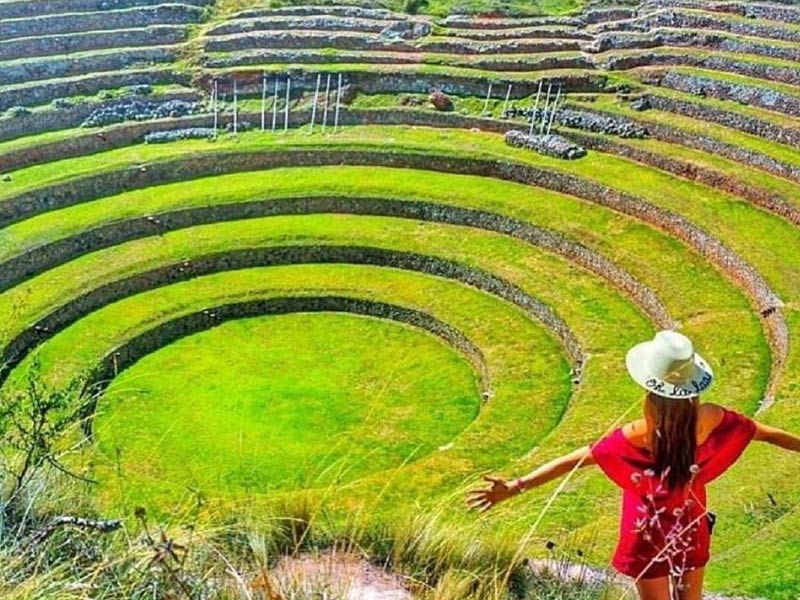 Photo of stepped landscape in Peru