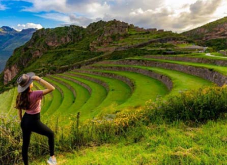 Photo of stepped landscape in Peru