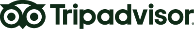 Trip Advisor Logo - Dark green sans-serif type with owl icon to left